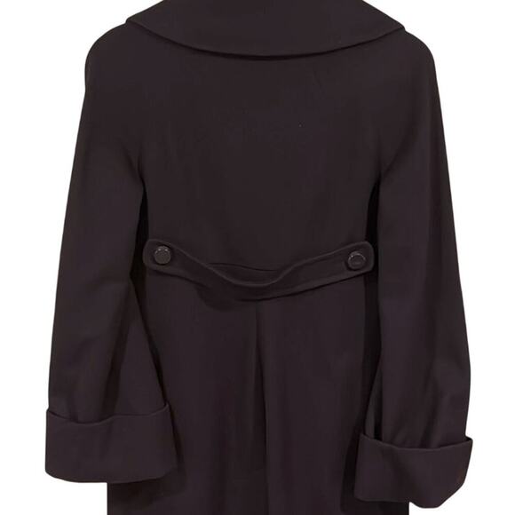 Reiss Double Breasted Peacoat Jacket Foldover Collar Cashmere Wool Purple Size S - Picture 5 of 8